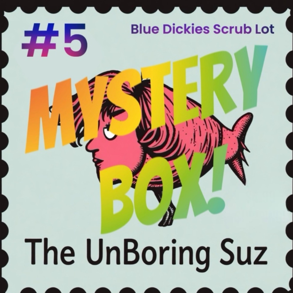 Mystery Box #5 New Dickies Scrub Pants 5 Pairs! Sizes XS-L light blue